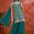 Blue georgette hand embroidery semi stitched salwar suits