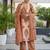 Rust floral printed cotton kurta set