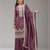 Wine silk blend zari work semi stitched salwar suits