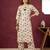 Cream floral printed viscose rayon kurta set