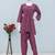 Plum purple faux georgette floral print semi stitched salwar suits