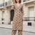 Off white floral printed viscose rayon kurta set