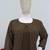 Muted brown faux georgette floral print semi stitched salwar suits