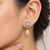 Certified natural freshwater pearls jewellery pink freshwater pearl drop earrings with cz halo circle