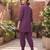 Purple plain cotton kurta set