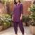 Purple plain cotton kurta set