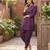 Purple plain cotton kurta set