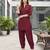 Maroon plain cotton kurta set