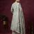 White floral printed cotton kurta set