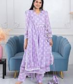 Lavender lotus 3 piece suit set