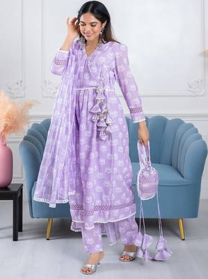 Lavender lotus 3 piece suit set 4
