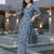 Blue floral printed viscose rayon kurta set