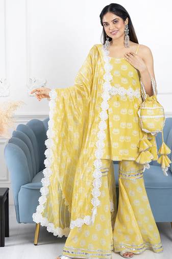 Yellow lotus 3 piece suit set