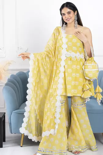 Yellow lotus 3 piece suit set