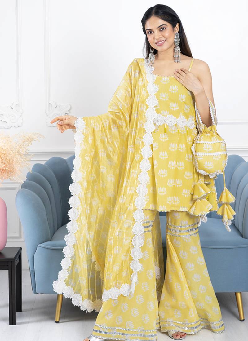 Yellow lotus 3 piece suit set