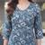 Blue floral printed viscose rayon kurta set