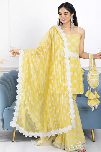 Yellow lotus 3 piece suit set