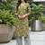 Green floral printed viscose rayon kurta set