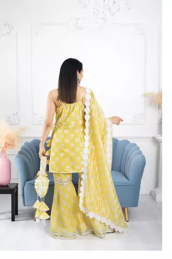 Yellow lotus 3 piece suit set