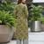 Green floral printed viscose rayon kurta set