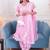 Pink lotus 3 piece suit set