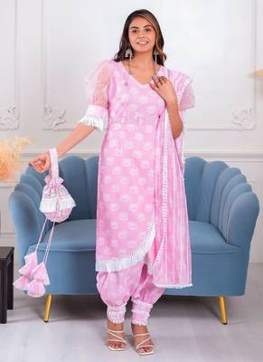 Pink lotus 3 piece suit set 4