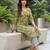 Green floral printed viscose rayon kurta set