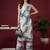 Blue floral printed viscose rayon kurta set