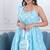 Sky blue lotus 3 piece suit set