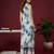 Blue floral printed viscose rayon kurta set