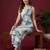 Blue floral printed viscose rayon kurta set