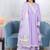 Lavender bandhani gota 3 piece suit set