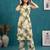 Green floral printed viscose rayon kurta set