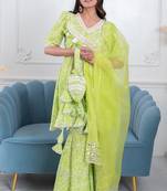 Green gota 3 piece suit set