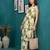 Green floral printed viscose rayon kurta set