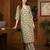 Green floral printed viscose rayon kurta set