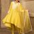 Sun kissed yellow hand embroidered  a- line chanderi suit
