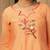 Amber peach hand embroidered  a line suit