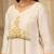 Ira ivory hand embroidered  a line suit