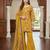 Yellow floral printed cotton kurta set