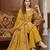 Yellow floral printed cotton kurta set