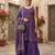 Purple floral printed cotton kurta set
