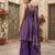 Purple floral printed cotton kurta set