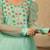 Mint green hand embroidered  silk suit