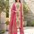 Pink floral printed cotton kurta set