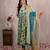 Pastel yellow madhubani art print a line suit set