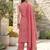 Pink floral printed cotton kurta set