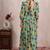 Pastel yellow madhubani art print a line suit set
