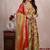 Pastel green kani work print a line suit set