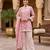 Mauve floral printed cotton kurta set